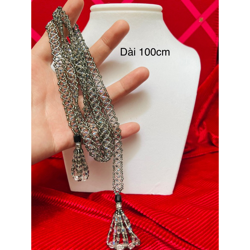 Dây chuyền handmade kết cườm dạng cột