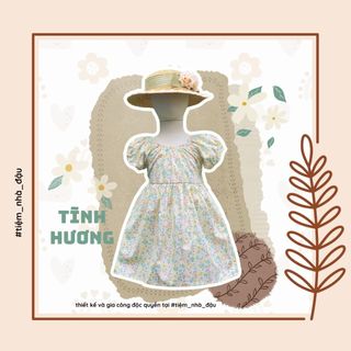 [Tiệm nhà Đậu] Tĩnh Hương - Đầm cotton hoa nhí xinh xắn cho bé