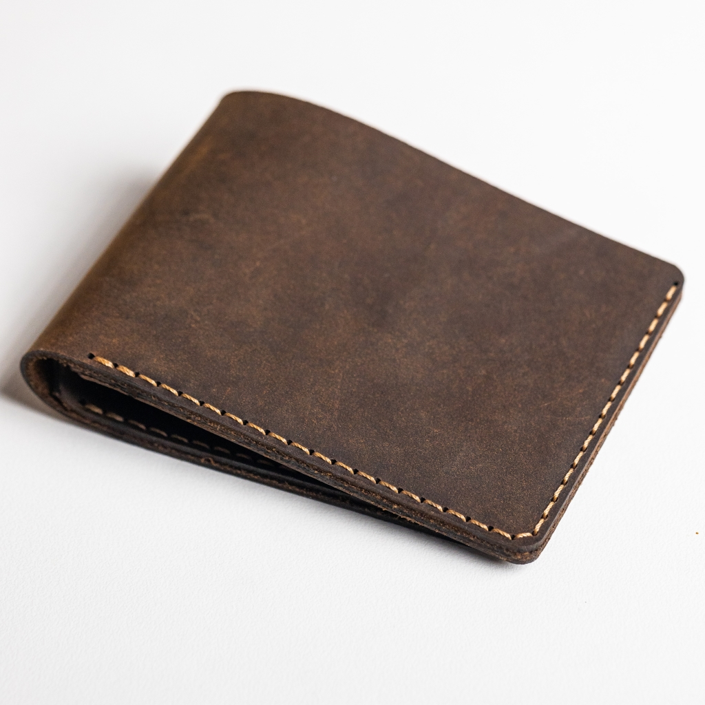 Ví nam nữ HILAS 3 - Da bò thật, cắt laser tinh xảo, khâu thủ công tỉ mỉ, thiết kế đơn giản