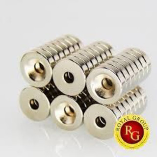Nam châm viên đất hiếm 12x3 lỗ 4mm