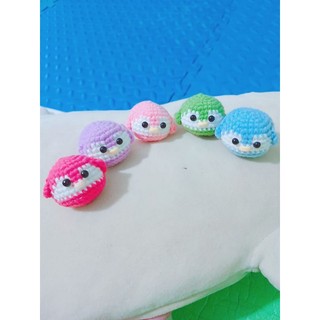 móc khoá chim cánh cụt len móc