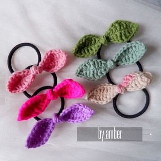 Cột tóc nơ lá mầm xinh cute len handmade