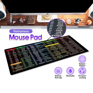  Lót chuột phím tắt văn phòng excel cỡ lớn 80x30cm miếng lót chuột phím tắt photoshop siêu đẹp bàn di chuột phím tắt 