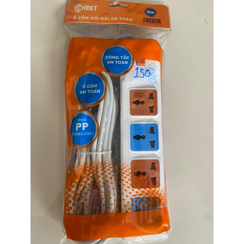 Ổ  CẮm Nối Dài An Toàn COmet dây 5m
