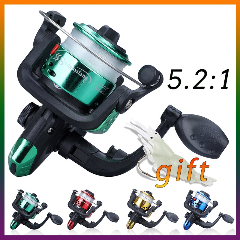 Máy đánh cá dọc nhỏ,Tỷ lệ tốc độ 5.2: 1,4 màu có thể được chọn,Gửi một món quà
