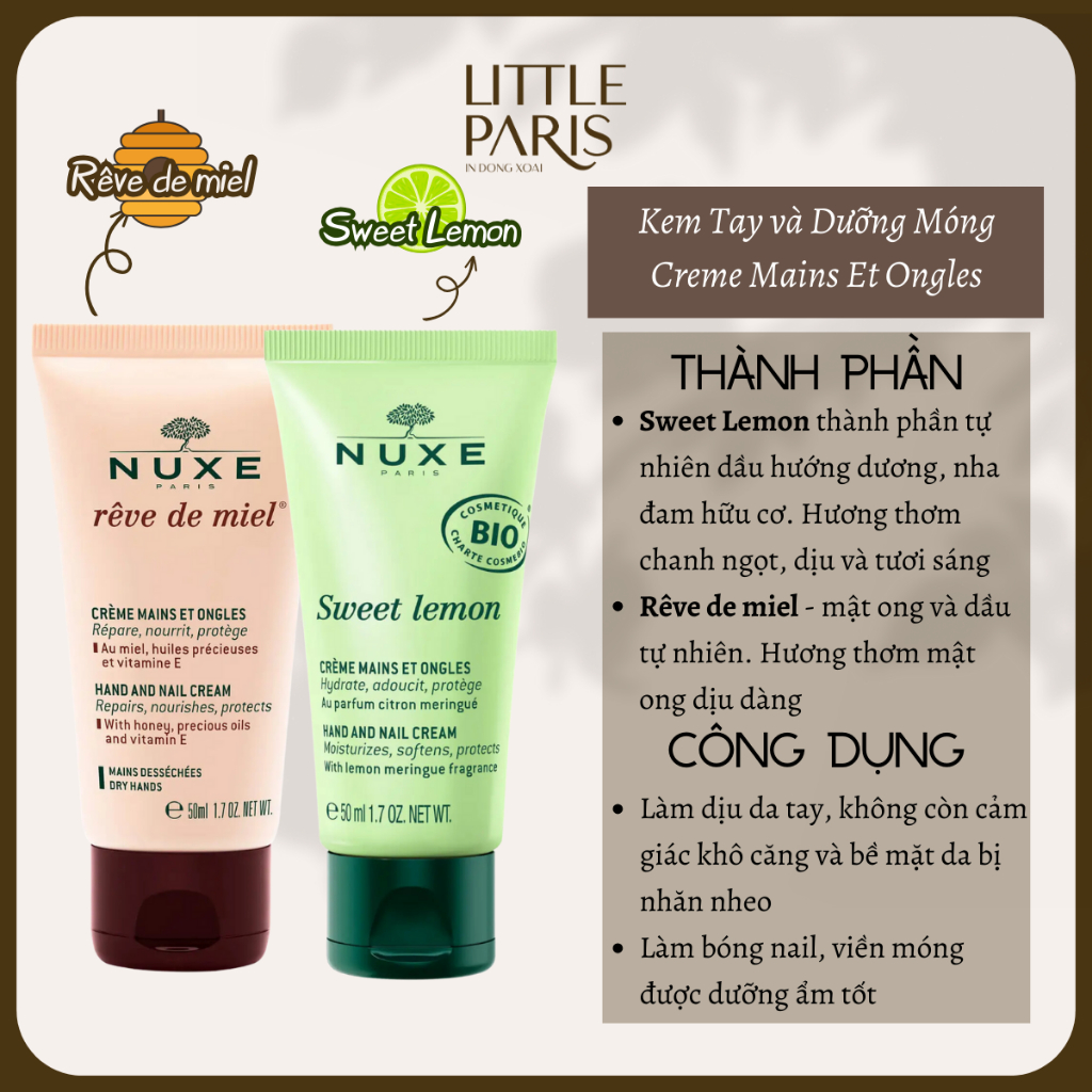 Kem Dưỡng Da Tay Nuxe Rêve Miel Và Sweet Lemon