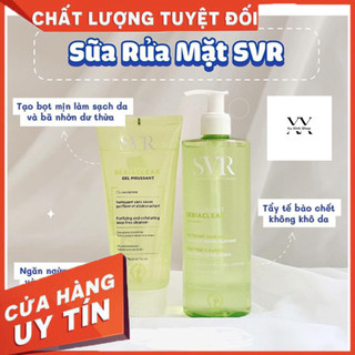 Sữa rửa mặt svr cho da dầu mụn - svr sebiaclear gel moussant 200ml-400ml loại bỏ tế bào da chết srm