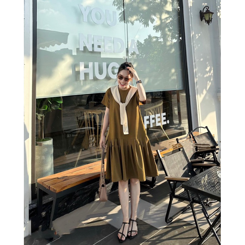 Váy gạo chân ly kèm khăn