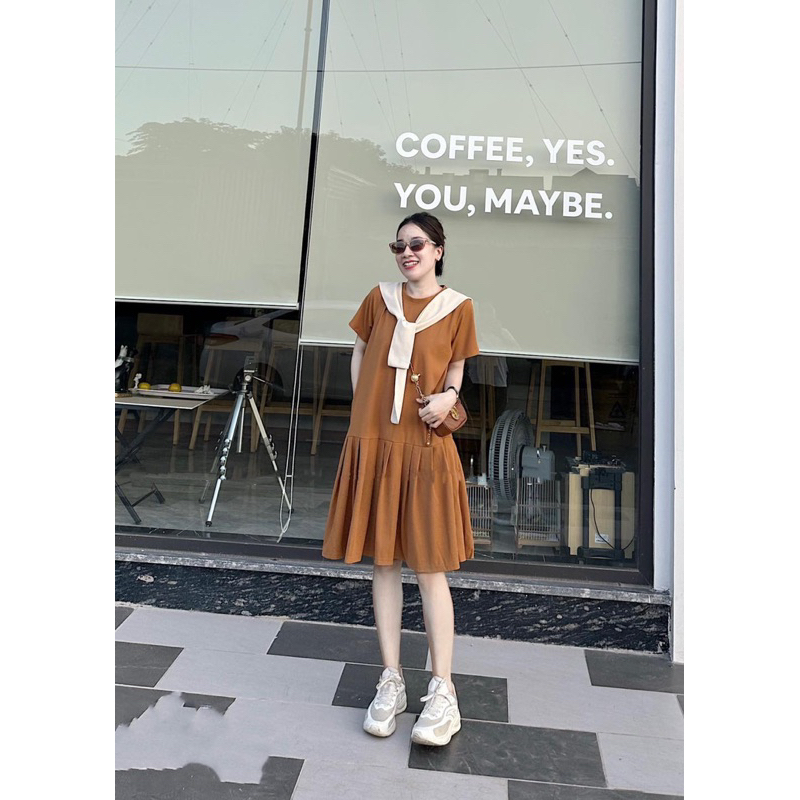 Váy gạo chân ly kèm khăn