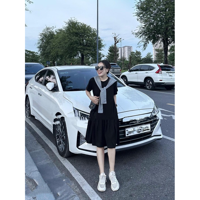 Váy gạo chân ly kèm khăn