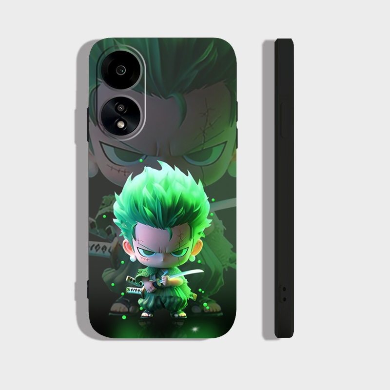 Ốp lưng Oppo A38, A58, A78, A98 5G cạnh viền vuông, có bảo vệ camera in hình ONE PIECE, GOKU