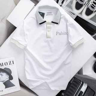 Áo polo nam in chữ pahito chất cotton cá sấu siêu đẹp PL7