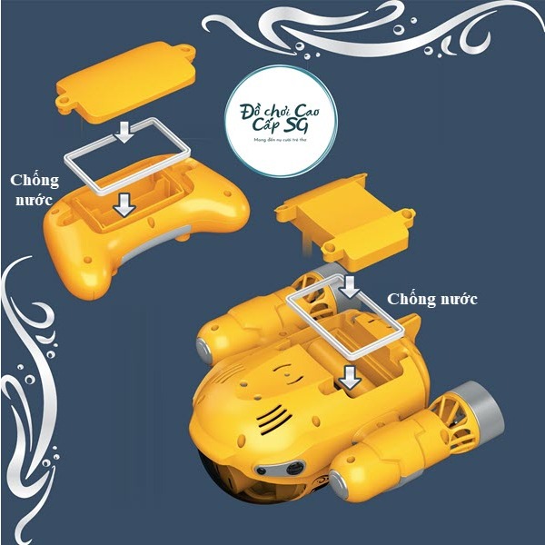 Tàu Thám Hiểm Điều Khiển Từ Xa Phun Khói Phát Sáng, ô tô lội nước quà tặng sinh nhật cho bé trai,bé gái