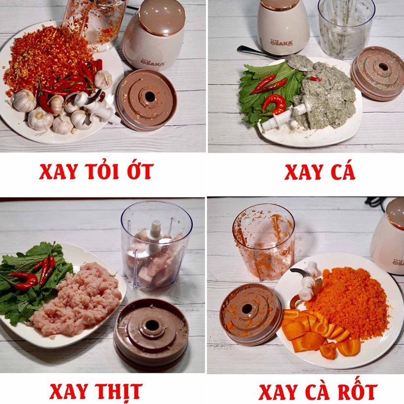Máy Xay Sinh Tố Osaka, Lưỡi Dao Lớn Không Gỉ, Xay Thịt Cá, Xay Đá, Xay Hoa Quả,... Đa Năng Tiện Lợi Cho Gia Đình