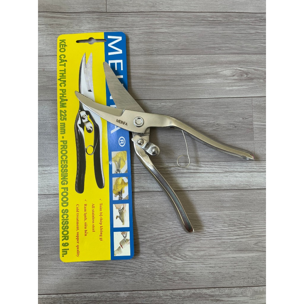 Kéo cắt thịt, kéo cắt gà Inox 304 Meinfa