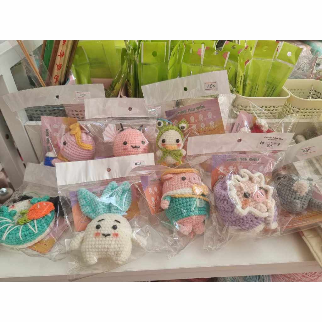Móc Khóa Len Thú Handmade Dễ Thương - Cute Animal Corchet Handmade Keychain