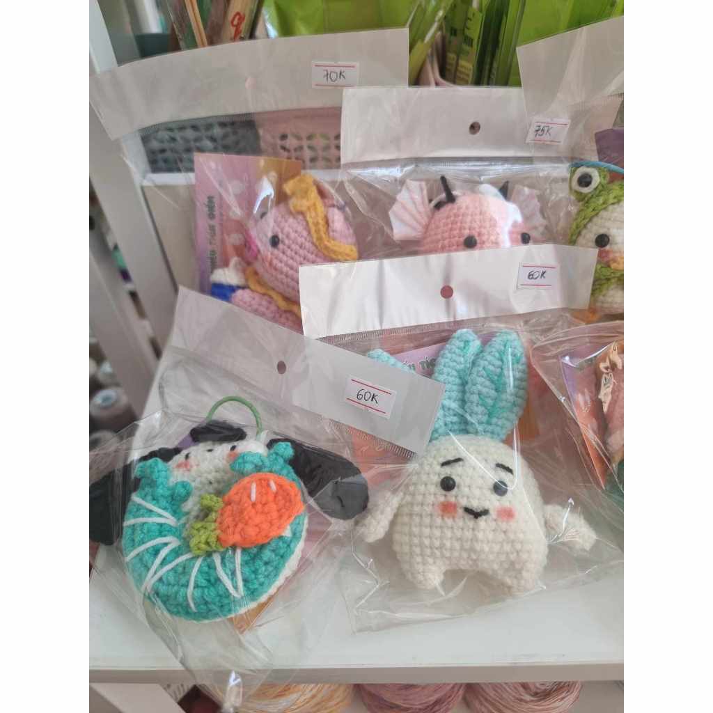 Móc Khóa Len Thú Handmade Dễ Thương - Cute Animal Corchet Handmade Keychain