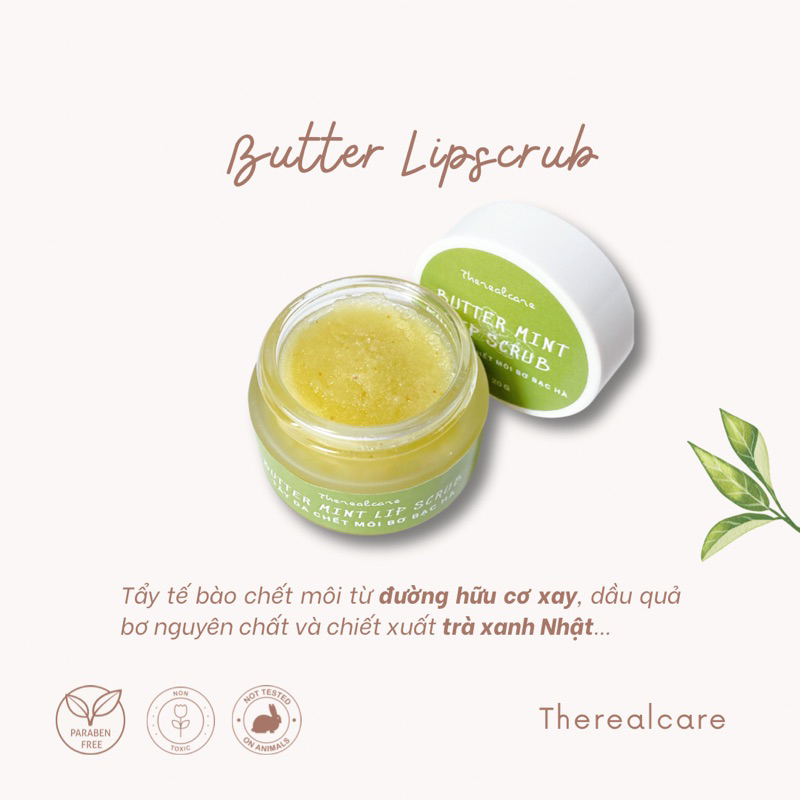 TẨY TẾ BÀO CHẾT MÔI BƠ ĐƯỜNG XAY🥑BUTTER MINT LIPSCRUB🥑 |FREESHIP|