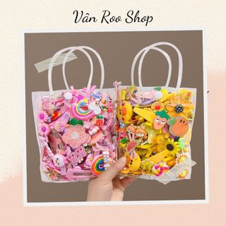 Set 14 Kẹp Tóc Màu Cầu Vồng Cho Bé Gái Vân Roo