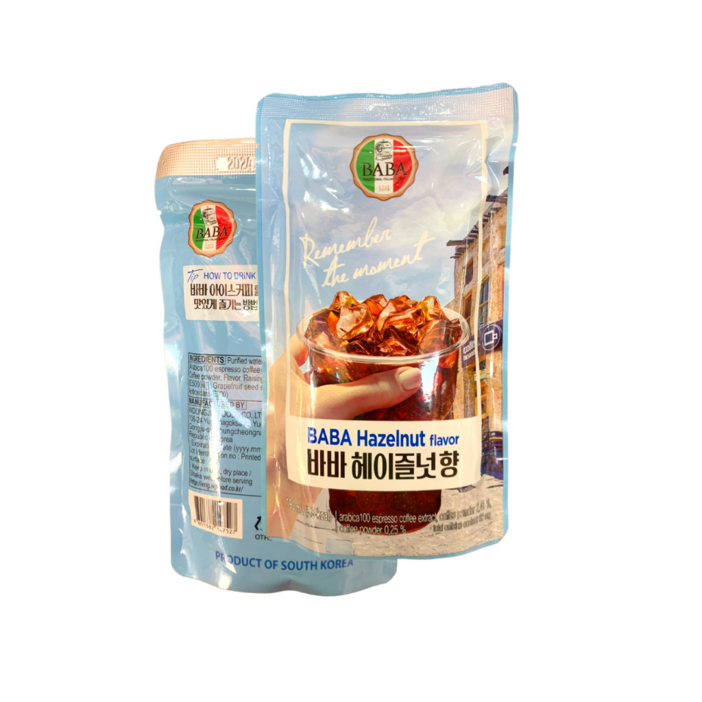 Nước trái cây và Cà Phê Baba Wongjin Hàn Quốc túi 190ml