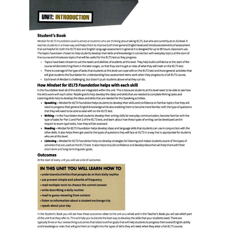 Mindset For I.ELTS Level Foundation - Student's B.o.o.k