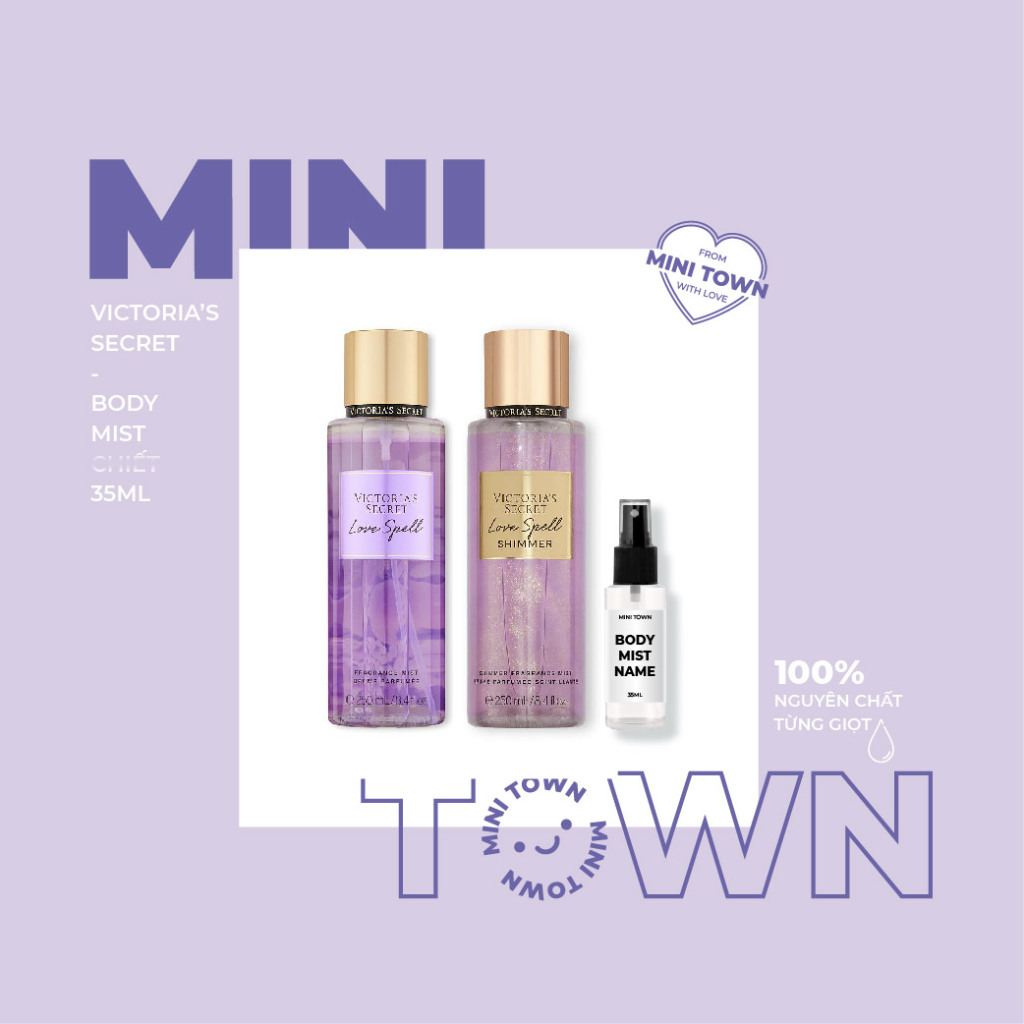 LOVE SPELL SHIMMER - Xịt Thơm Lưu Hương Toàn Thân Victoria's Secret Fragrance Mist
