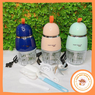 Máy xay Hattiecs 8 lưỡi, dung tích 0,3L máy xay hattiecs xay đồ ăn dặm cho bé, đồ dùng ăn dặm cho bé