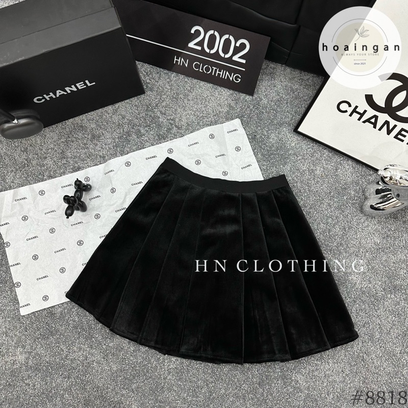 CHÂN VÁY NHUNG XOÈ DÁNG MINI CẠP BÓNG HÀNG QC MS17268