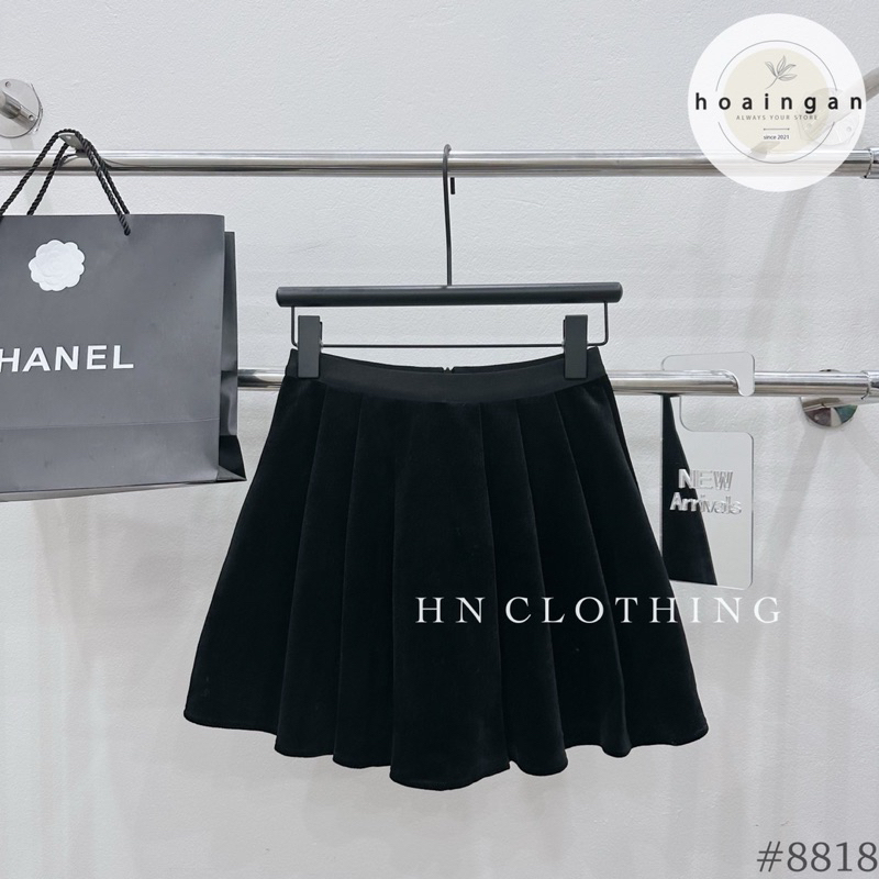 CHÂN VÁY NHUNG XOÈ DÁNG MINI CẠP BÓNG HÀNG QC MS17268