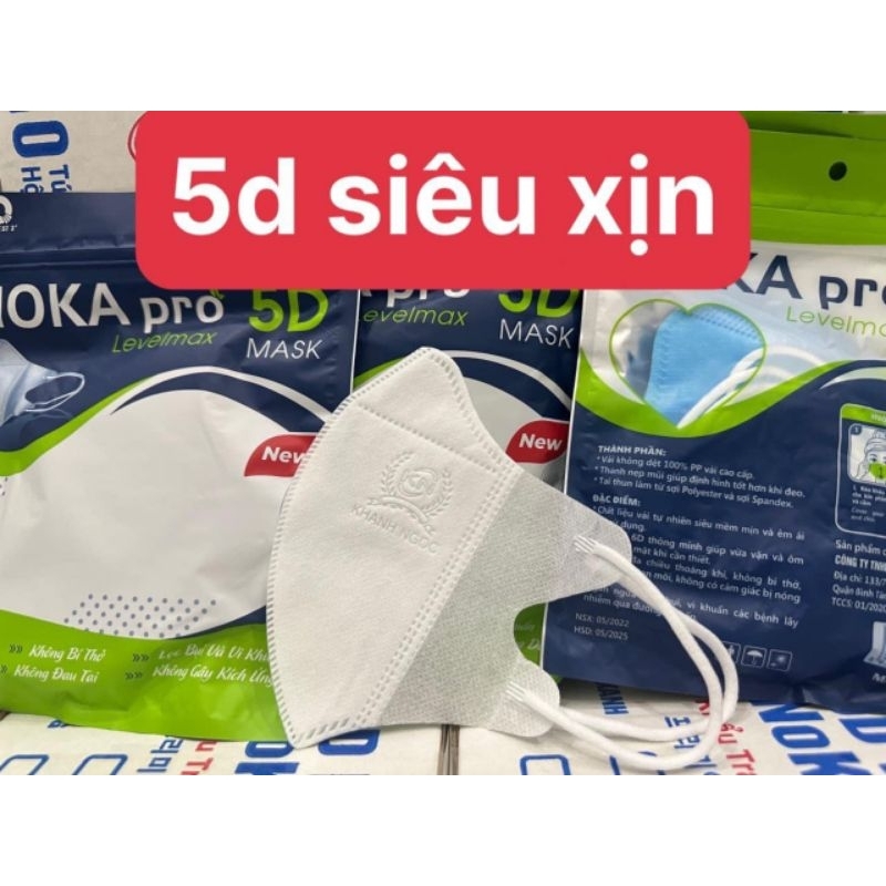 Khẩu trang 5D cao cấp Noka pro túi zip