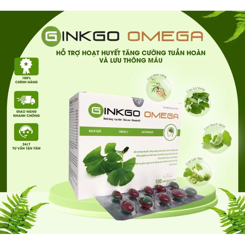 Ginkgo Omega - Hộp 100 viên