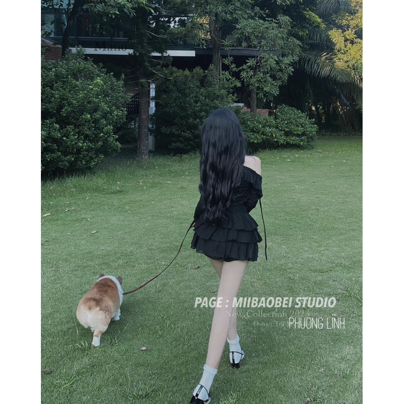 Set váy áo ba món dạo chơi siêu xinh hách tuổi