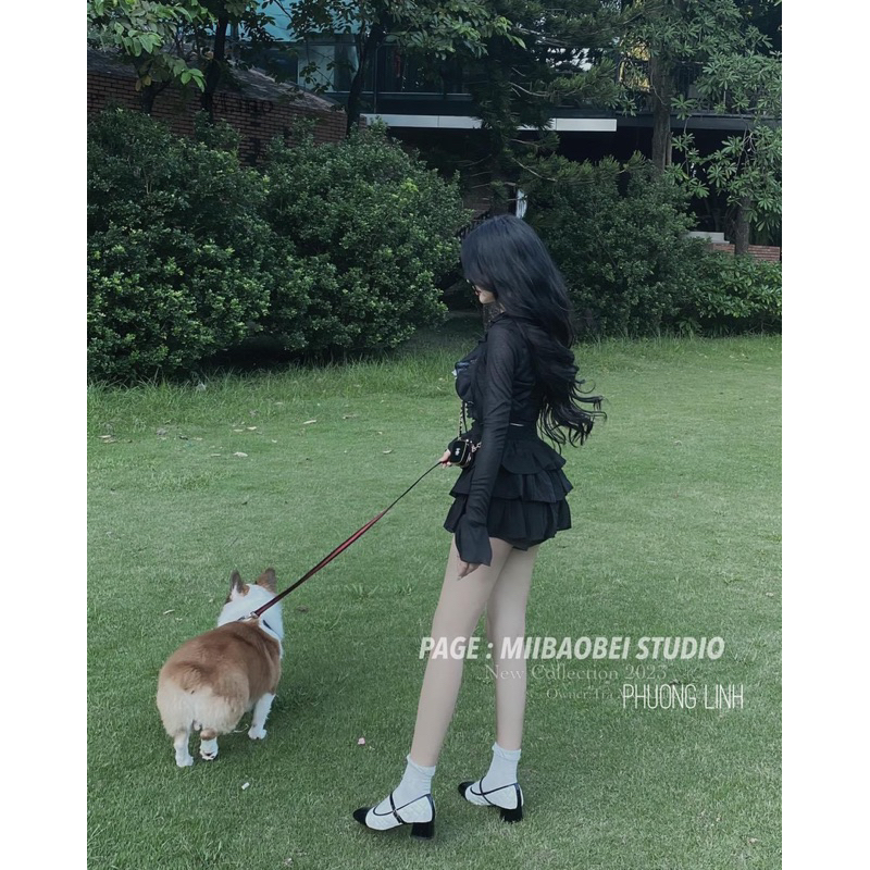 Set váy áo ba món dạo chơi siêu xinh hách tuổi