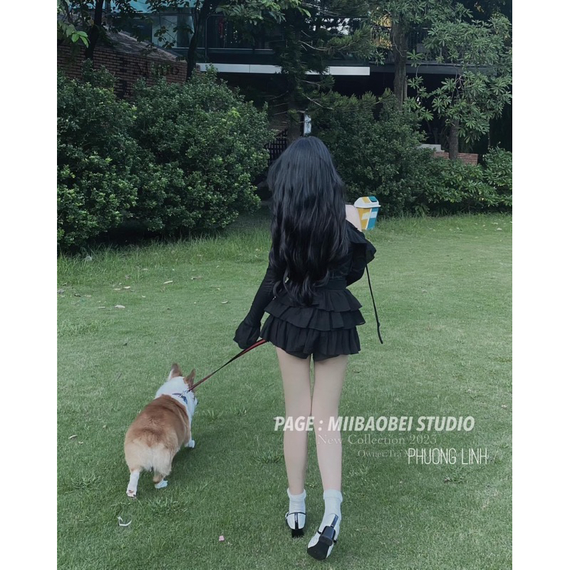 Set váy áo ba món dạo chơi siêu xinh hách tuổi