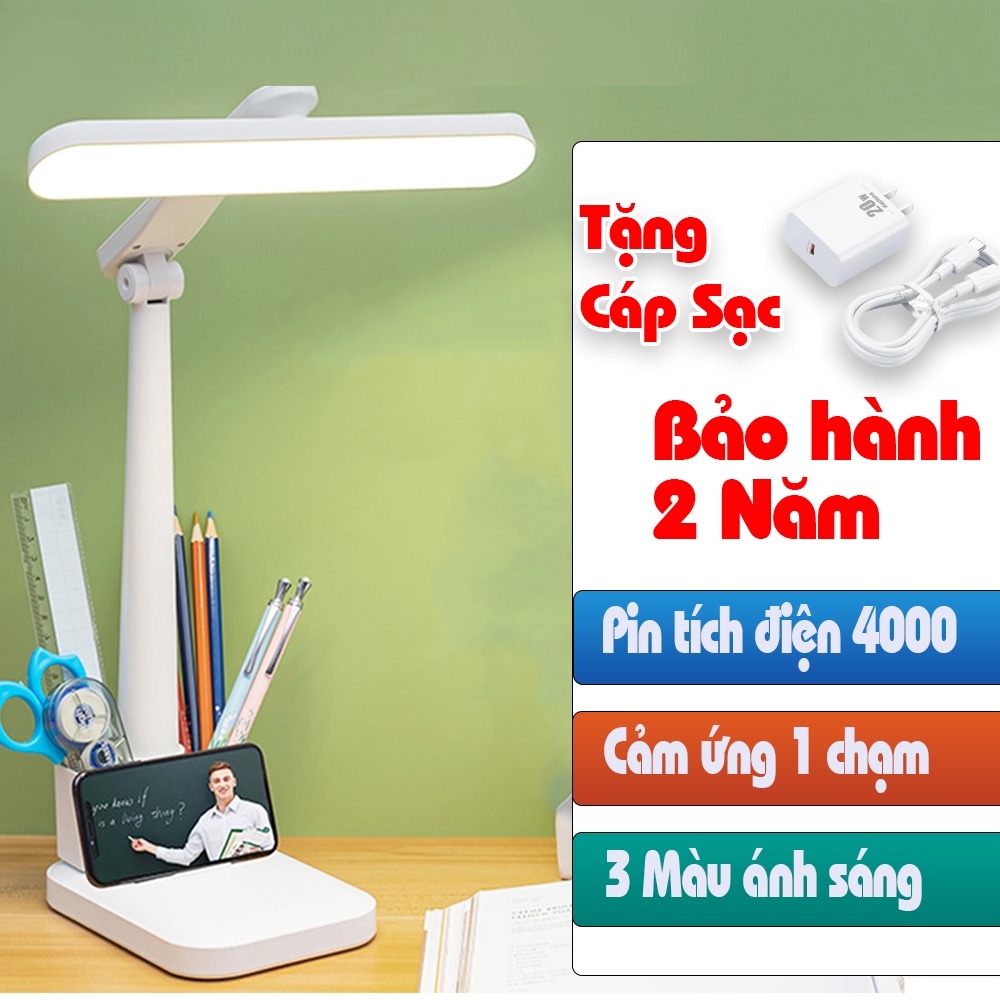 Đèn học chống cận thị Fujitoshi 3 LED 45CM bảo vệ thị lực phù hợp mọi lứa tuổi độ sáng 1360lux pin 2600mah