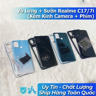 Vỏ Lưng + Viền Realme C17/7i (Kèm kính Camera + Phím)