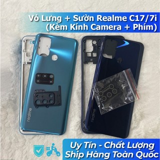 Vỏ Lưng + Viền Realme C17/7i (Kèm kính Camera + Phím)