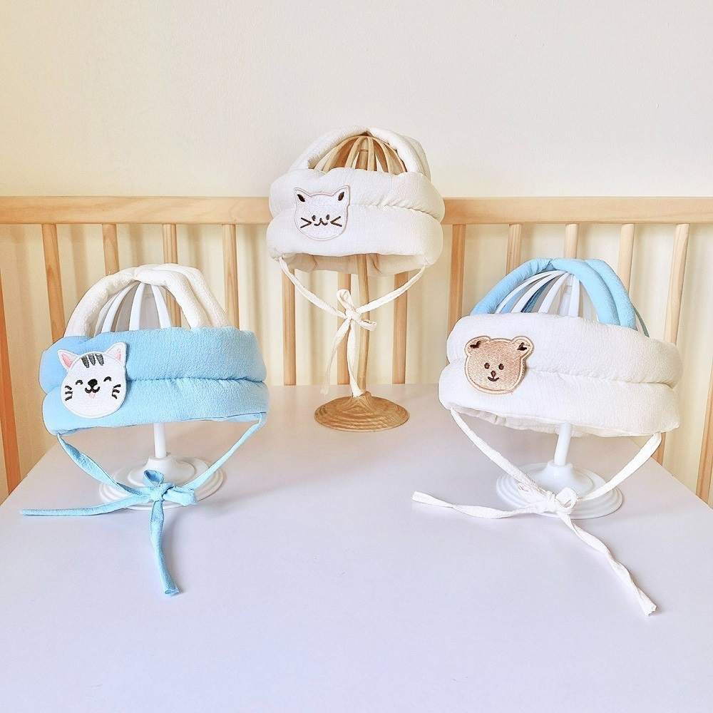 Mũ bảo vệ đầu cho bé Monona tập đi, tập bò chống va đập mạnh có quai dán siêu dính