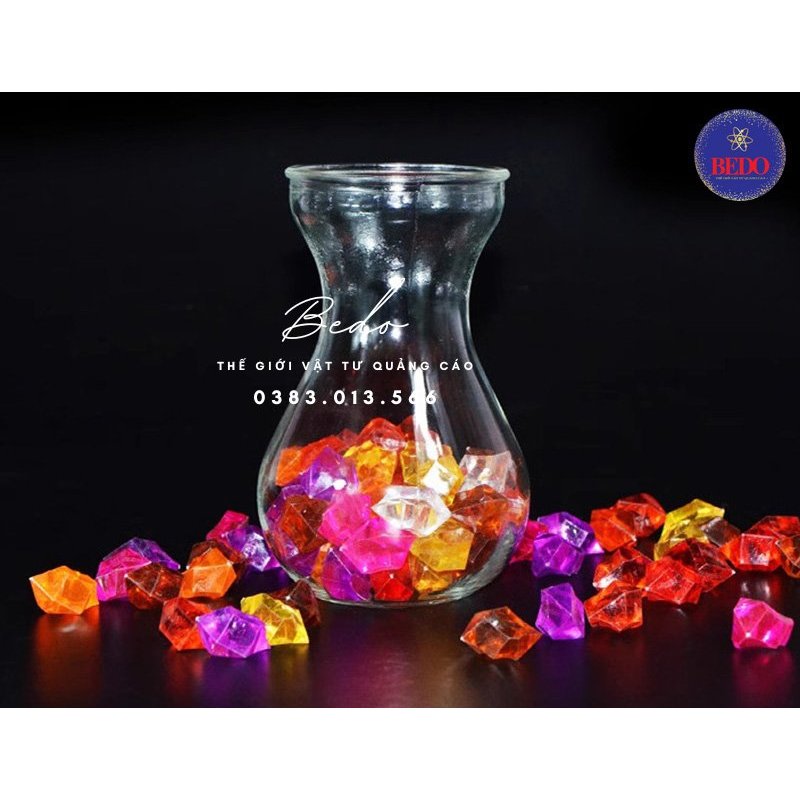 Hạt nhựa giả đá, hạt nhựa arcrylic làm chữ nổi, phòng hát karaoke, trang trí mặt bàn, hạt acrylic xuyên sáng đa sắc