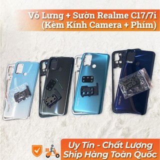 Vỏ Lưng + viền Realme C17/7i (Kèm kính Camera + Phím)