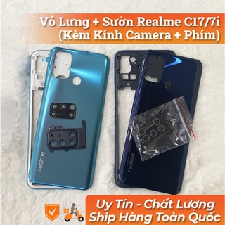 Vỏ Lưng + viền Realme C17/7i (Kèm kính Camera + Phím)