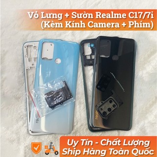 Vỏ Lưng + viền Realme C17/7i (Kèm kính Camera + Phím)