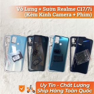 Vỏ Lưng + viền Realme C17/7i (Kèm kính Camera + Phím)