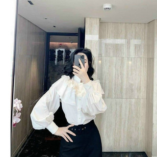Áo sơ mi bánh bèo tiểu thư xinh tay bồng