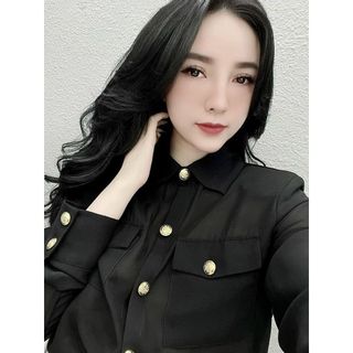 Áo sơ mi khuy von chipon chất mềm mát from rộng