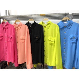 Áo sơ mi khuy von chipon chất mềm mát from rộng