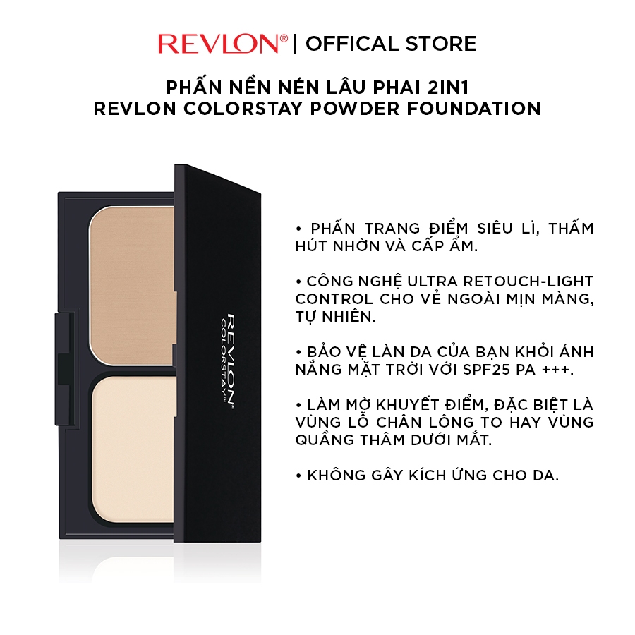 [Độc Quyền Tết] Combo Phấn Nền Nén 2in1 Powder Và Kem Nền Full Cover Revlon Colorstay  - Set 3.1