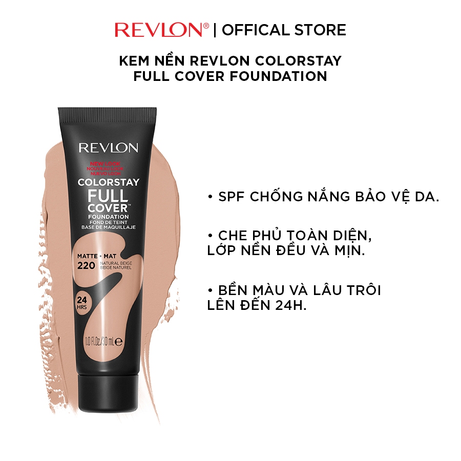 [Độc Quyền Tết] Combo Phấn Nền Nén 2in1 Powder Và Kem Nền Full Cover Revlon Colorstay  - Set 3.1