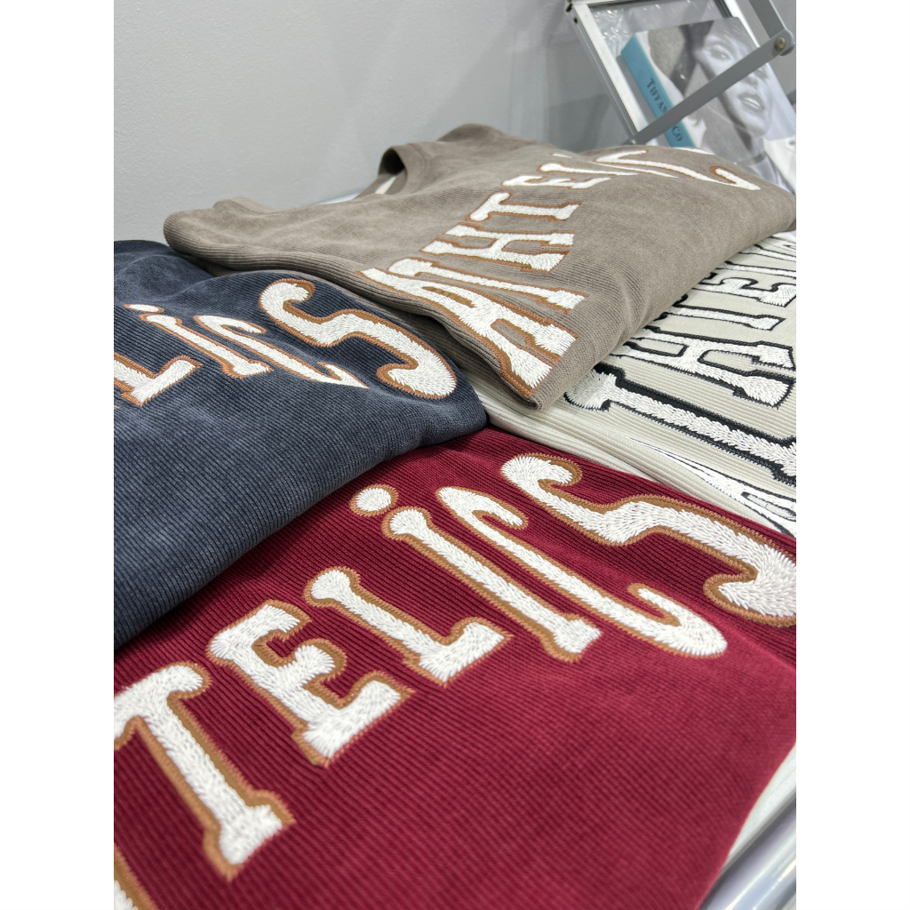 Áo sweater Top Trend thu đông 2023 cao cấp, form suông rộng chữ thêu, chất nỉ tăm siêu đẹp