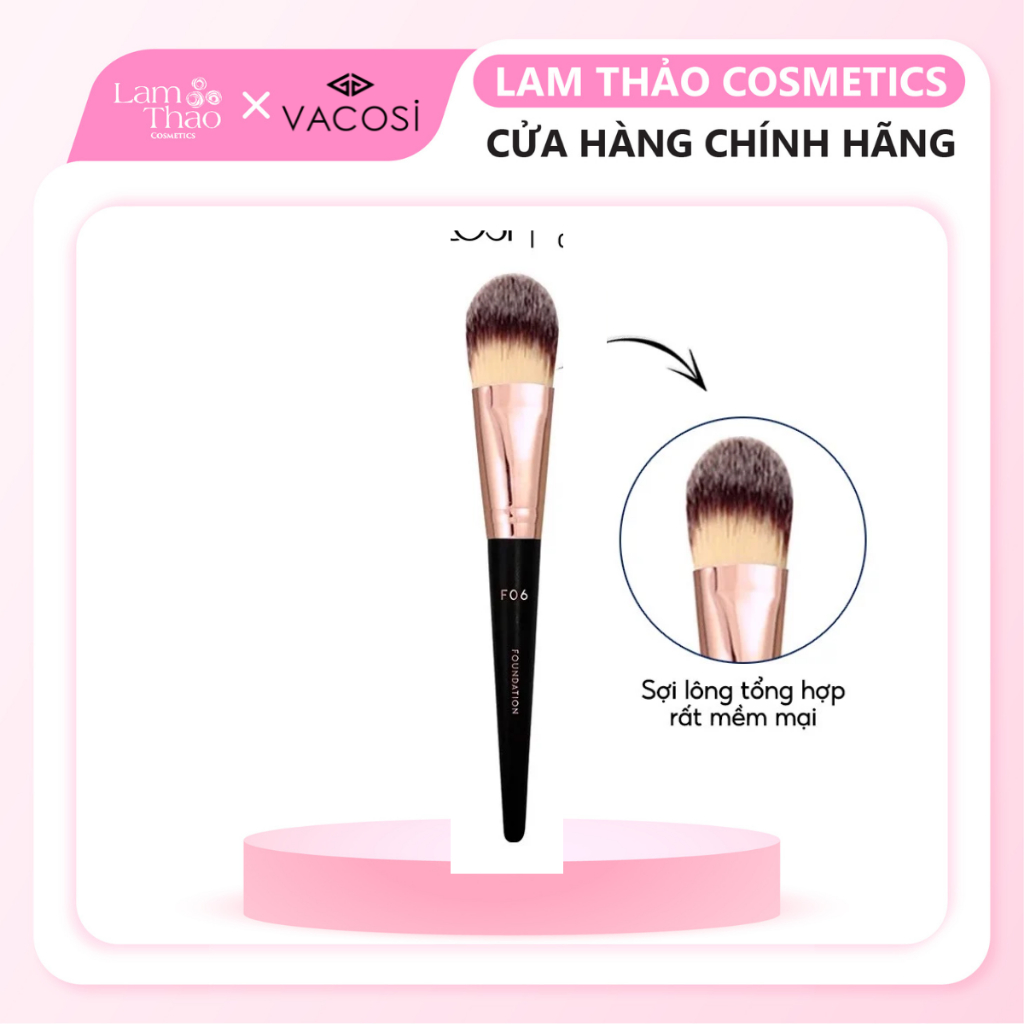 Cọ Nền Đầu Dẹp, Bản Nhỏ Vacosi Foundation Brush